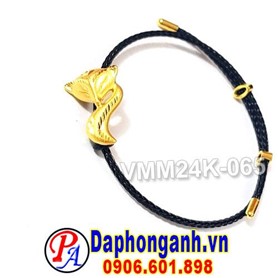 Vòng Phong Thủy May Mắn Charm Hồ Ly Vàng 9999 VMM24K-065