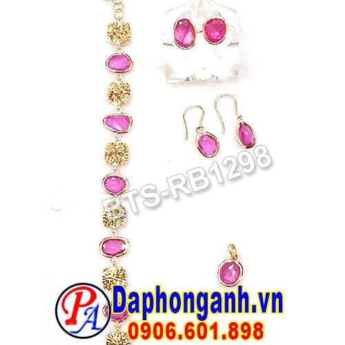 Bộ Trang Sức Ruby, Vàng 18K BTS-RB1298