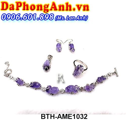 Bộ Trang Sức Tỳ Hưu Thạch Anh Tím BTH-AME1032