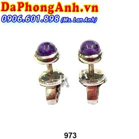 Bông Tai Đá Thạch Anh Tím BT-TAT973