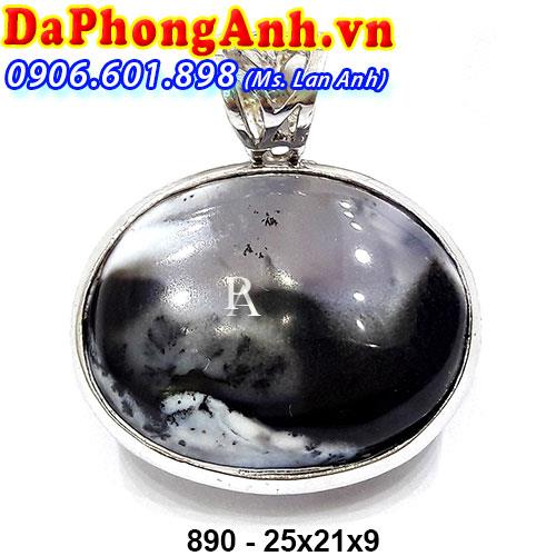 Mặt Dây Chuyền Nữ Bạc Đá Agate Cảnh MDC-AGA890