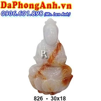 Mặt Phật Quan Âm Cẩm Thạch Huyết MDCQA-CTH826