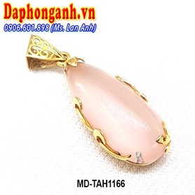 Mặt Dây Chuyển Nữ Thạch Anh Hồng Vàng 18K MD-TAH1166