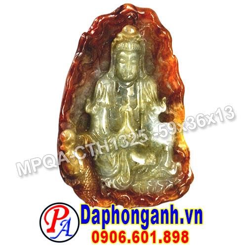 Mặt Phật Quan Âm Cẩm Thạch Huyết MPQA-CTH1325