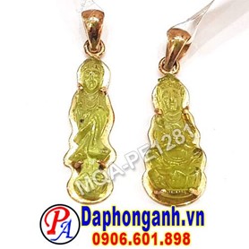 Mặt Dây Chuyền Phật Quan Âm Peridot Vàng 18k MQA-PE1281