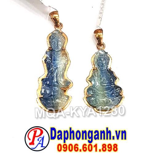 Mặt Dây Chuyền Phật Quan Âm Kyanite Vàng 18k MQA-KYA1280