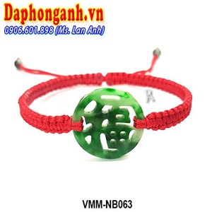 Vòng Phong Thủy May Mắn Đồng Xu Ngọc Bích VMM-NB063