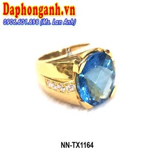 Nhẫn Nam Topaz Xanh Vàng 18K NN-TX1164