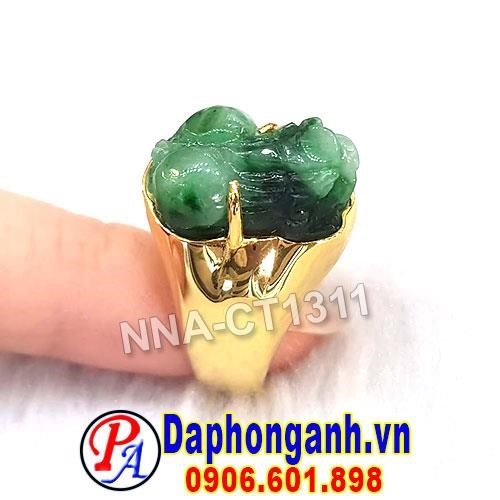 Nhẫn Nam Tỳ Hưu Cẩm Thạch Vàng 18K NNA-CT1311