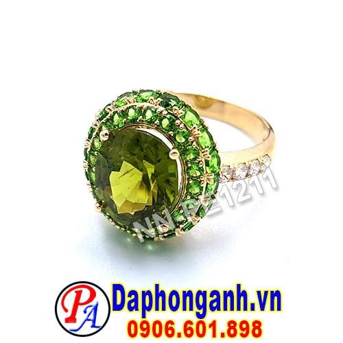 Nhẫn Nữ Peridot Vàng 18K NN-PE1211