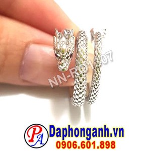 Nhẫn nữ Rồng vàng trắng 14K NN-RO1307