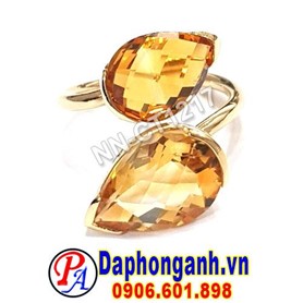 Nhẫn Nữ Citrin Kiểu Dior Vàng 18K NN-CT1217