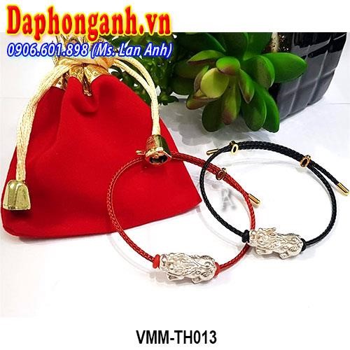 Vòng Phong Thủy May Mắn Charm Tỳ Hưu Bạc 925 VMM-TH013