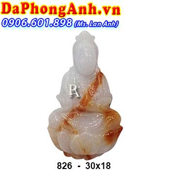 Mặt Phật Quan Âm Cẩm Thạch Huyết MDCQA-CTH826