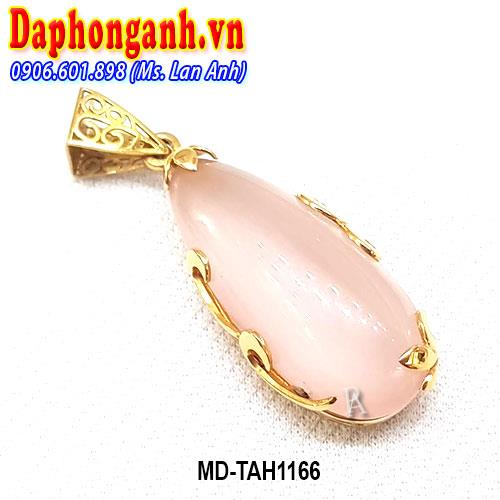 Mặt Dây Chuyển Nữ Thạch Anh Hồng Vàng 18K MD-TAH1166