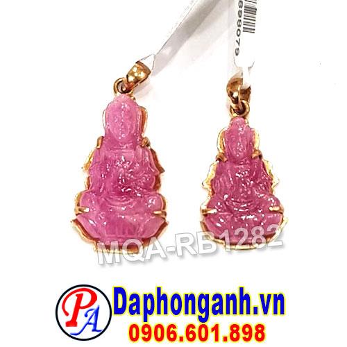 Mặt Dây Chuyền Phật Quan Âm Ruby Vàng 18k MQA-RB1282