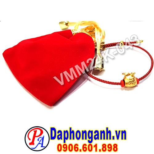 Vòng Phong Thủy May Mắn Charm Túi Tiền Vàng 9999 VMM24K-043