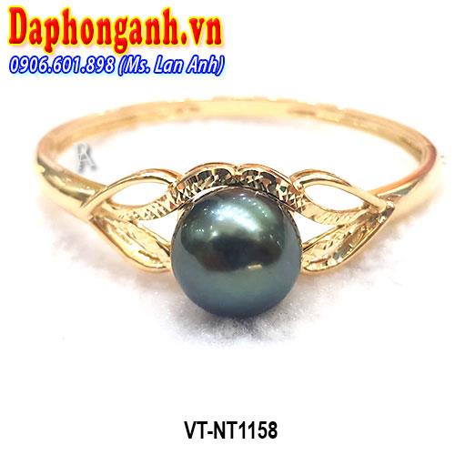 Vòng Ngọc Trai Đen 14Li Vàng 18k VT-NT1158