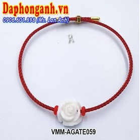 Vòng Phong Thủy May Mắn Hoa Hồng Agate VMM-AGATE059